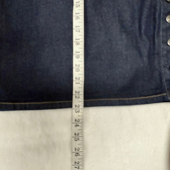 Susana Monaco Denim Pencil Skirt Size Side Button Dark Wash Pencil Sz 4 REVOLVE - Picture 9 of 9